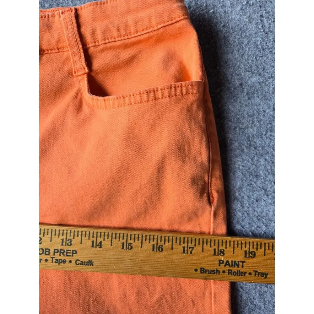 Jones New York Jeans Women's Bermuda Shorts Stretch Tangerine Orange Size 12